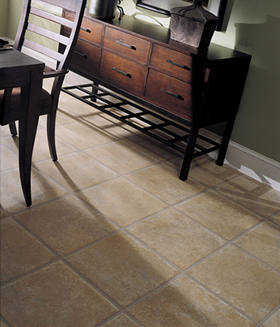 Radiant floor heating system.
