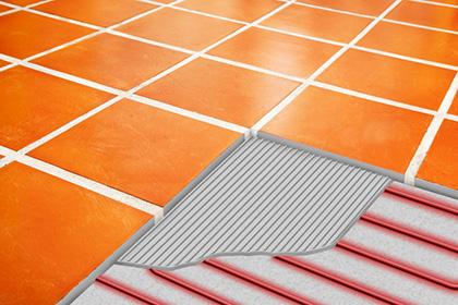 Illustration of floor heating system