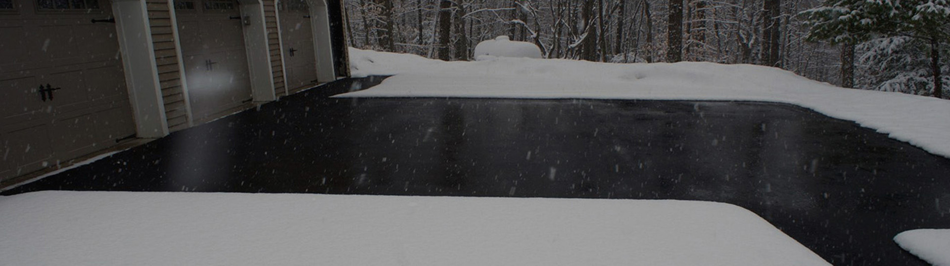 Heated paver driveway banner